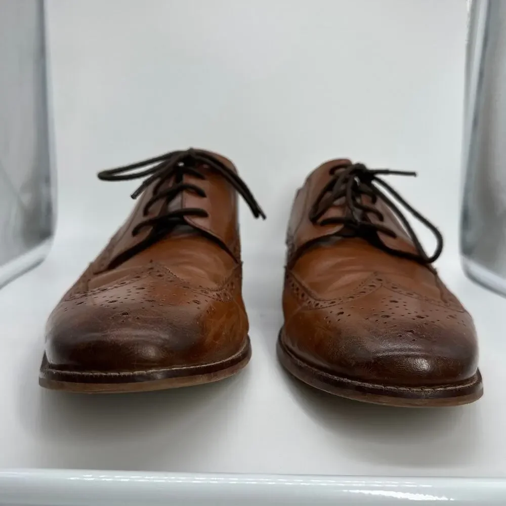 Florsheim Castellano Wingtip Oxford 14137 Brown Leather Dress Shoes Mens 11 D
